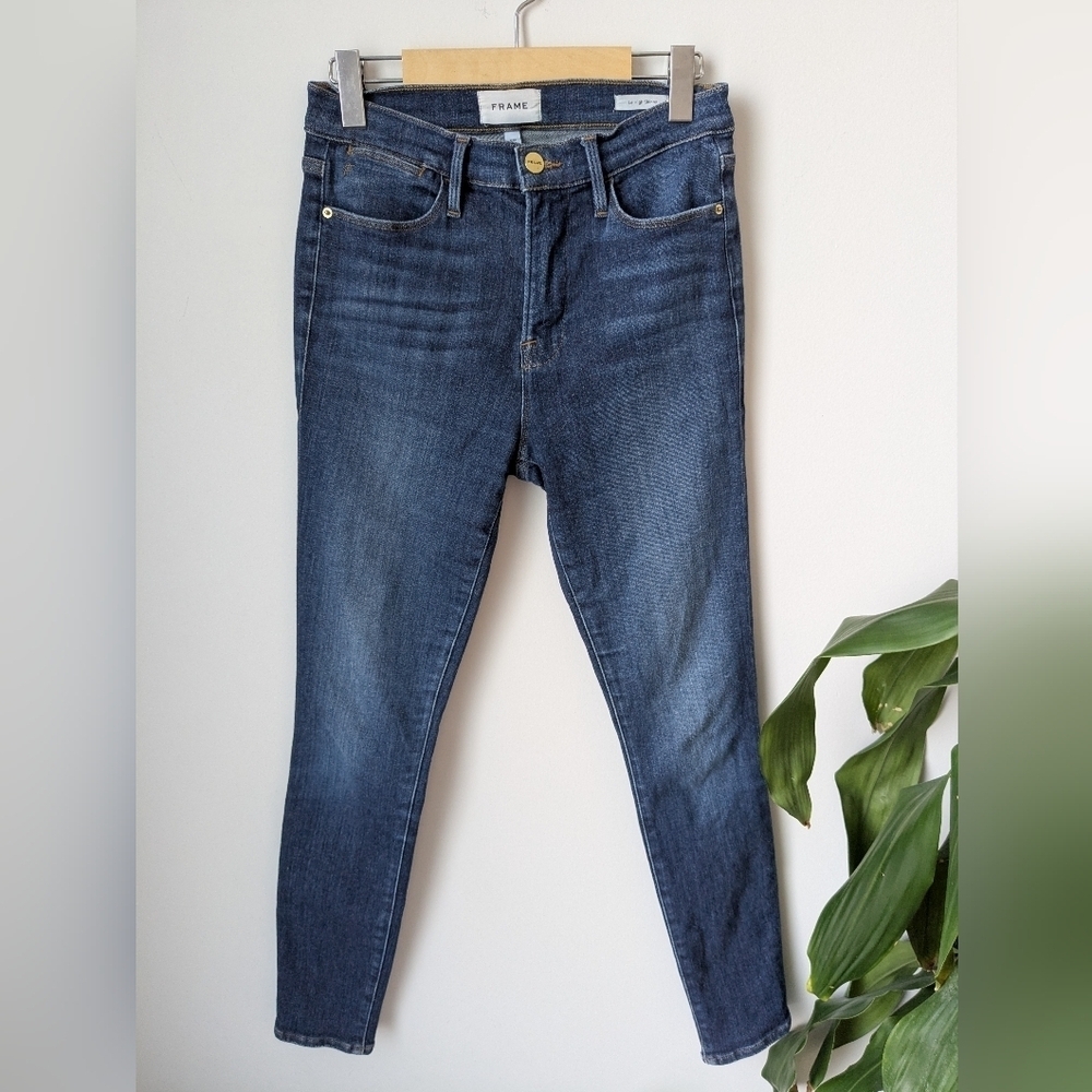 FRAME Le High Skinny Crop Jeans – Size 28 (Samira Wash) - Picture 2 of 7